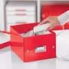 Leitz Click & Store WOW kleine opbergbox, opbergbox, rood, rechthoekig, karton, monochroom, binnen
