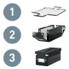 Leitz Click & Store WOW kleine opbergbox, opbergbox, rood, rechthoekig, karton, monochroom, binnen