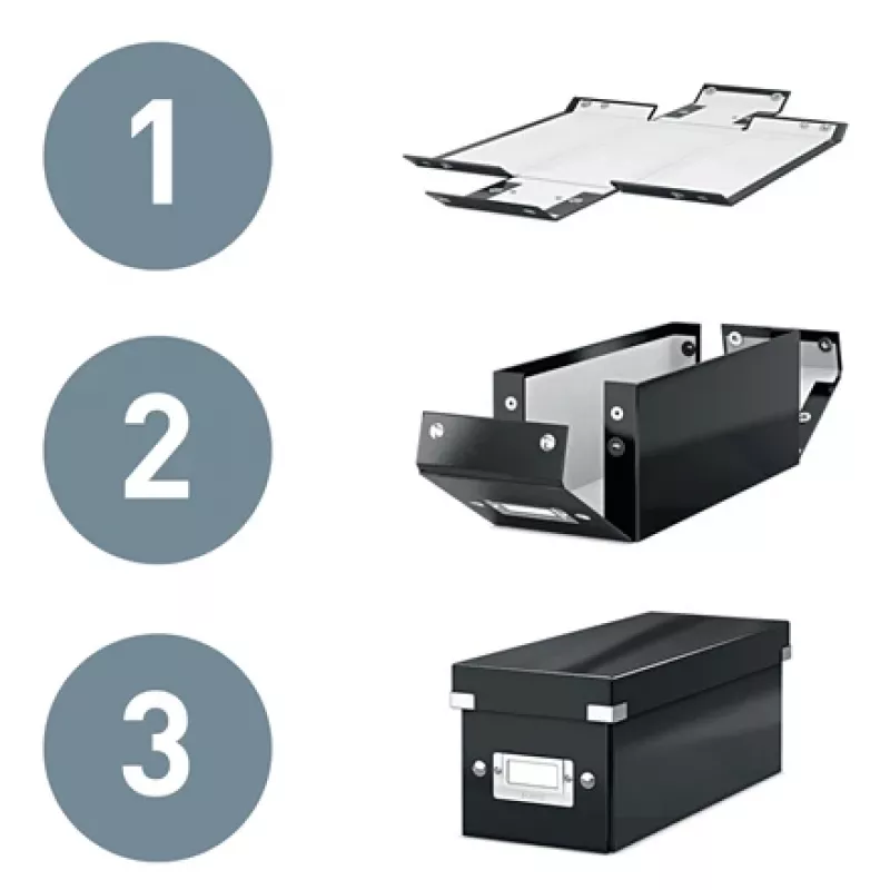 Leitz Click & Store WOW kleine opbergbox, opbergbox, rood, rechthoekig, karton, monochroom, binnen