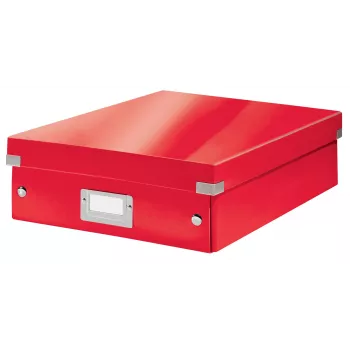 Leitz Click & Store WOW medium organizer box, opbergbox, rood, rechthoekig, karton, monochroom, binnen