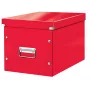 Leitz box Click & Store WOW Cube large opbergbox, opbergbox, rood, rechthoekig, karton, monochroom, binnen