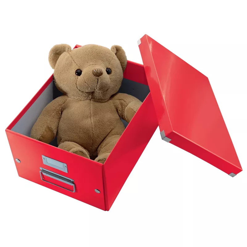 Leitz box Click & Store WOW Cube large opbergbox, opbergbox, rood, rechthoekig, karton, monochroom, binnen