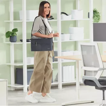 Leitz Fabric Compact Hot Desking werkbag, stof, monochroom, unisex, 355 mm, 200 mm, 210 mm