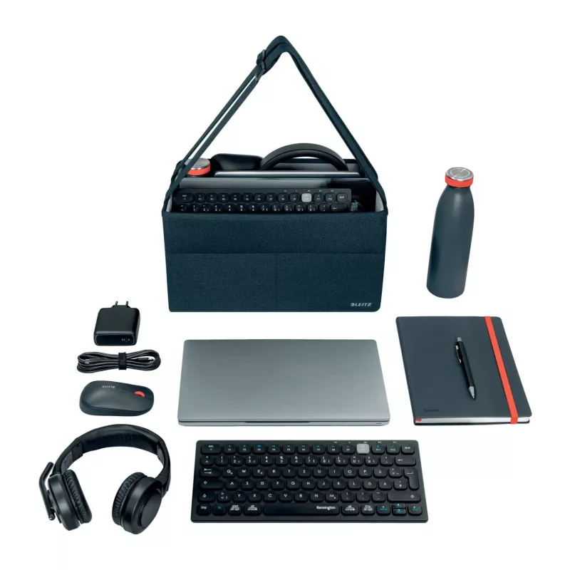 Leitz Fabric Compact Hot Desking werkbag, stof, monochroom, unisex, 355 mm, 200 mm, 210 mm