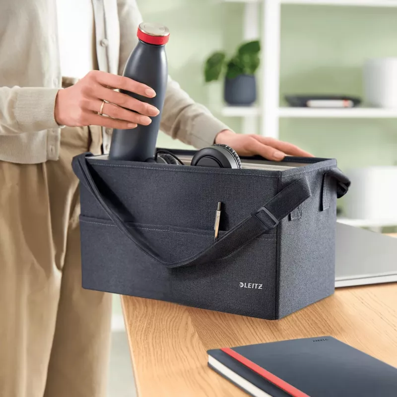 Leitz Fabric Compact Hot Desking werkbag, stof, monochroom, unisex, 355 mm, 200 mm, 210 mm