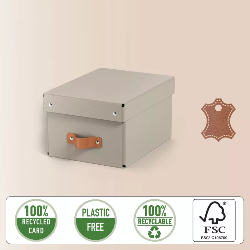 Leitz Puro opbergbox met deksel, klein, 7L, 100% recyclingkarton, 2-pack