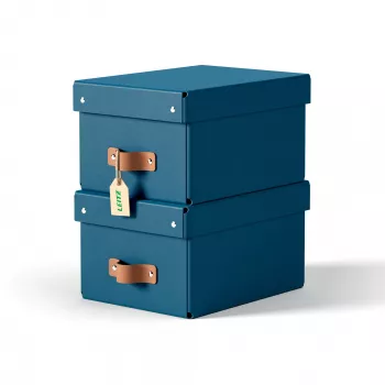 Leitz Puro opbergbox met deksel, klein, 7 L, 100% recyclingkarton, 2-pack