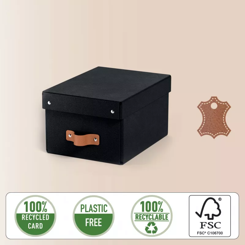 Leitz Puro opbergbox met deksel, klein, 7L, 100% gerecycled karton, 2-pack