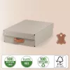Leitz Puro opbergbox met deksel, half laag, 8L, 100% gerecycled karton, 2-pack