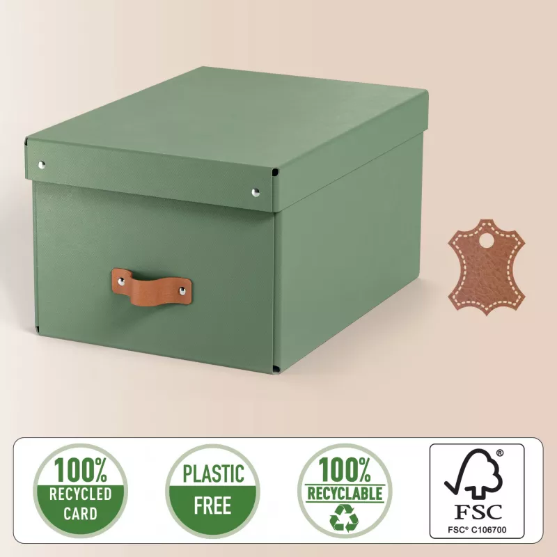 Leitz Puro opbergbox met deksel, medium, 17 L, 100% recyclingkarton, 2-pack