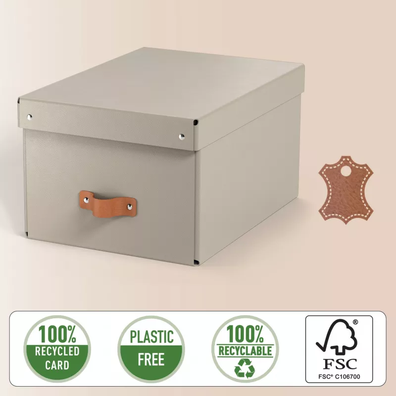Leitz Puro opbergbox met deksel, medium, 17 l, 100% recyclingkarton, 2-pack