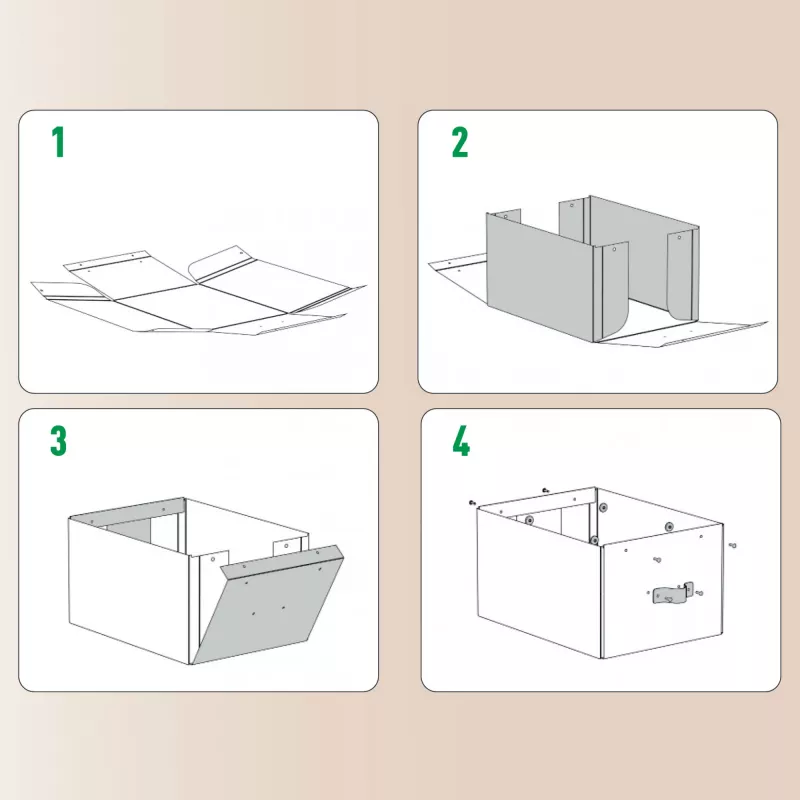 Leitz Puro opbergbox met deksel, medium, 17 L, 100% recyclingkarton, 2-pack