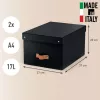 Leitz Puro opbergbox met deksel, medium, 17 l, 100% gerecycled karton, 2 stuks