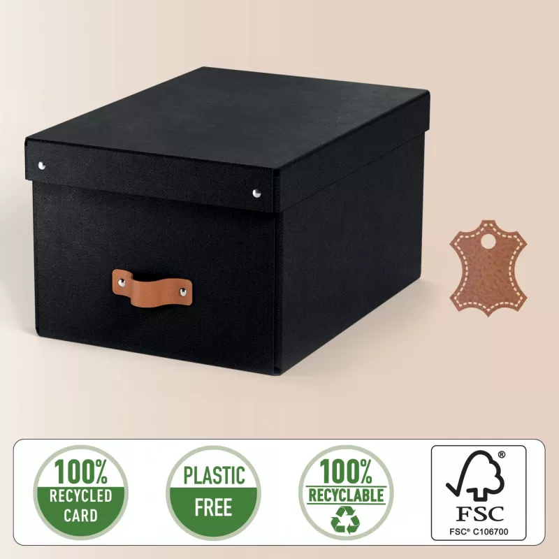 Leitz Puro opbergbox met deksel, medium, 17 l, 100% gerecycled karton, 2 stuks
