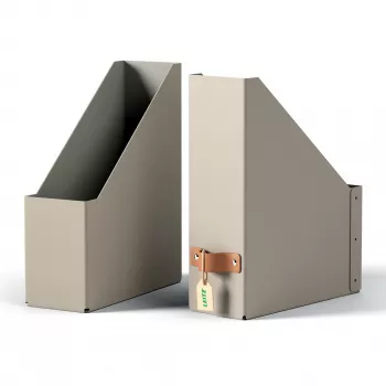 Leitz Puro tijdschriftenverzamelaar, 100% gerecycled karton, 2-pack, beige, karton, 100 mm, 260 mm, 310 mm, 310 g