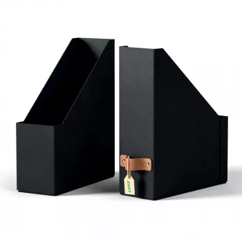 Leitz Puro tijdschriftenverzamelaar, 100% recyclingkarton, 2-pack, zwart, karton, 100 mm, 260 mm, 310 mm, 310 g