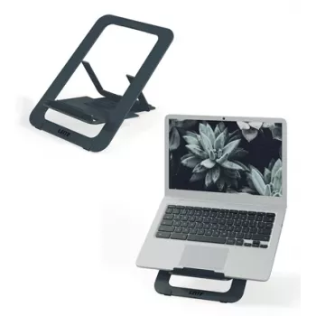 Leitz Ergo aluminium ultra-flat in hoogte verstelbare laptopstandaard, laptop- & tabletarm, donkergrijs, aluminium, 25,4 cm (10 inch), 43,2 cm (17 inch), 25,4 cm (10 inch)