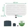 Leitz Ergo small pegboard bureau-organizer, 42x25 cm, MDF, gerecycled plastic, rubber, wit, klembevestiging, letter, papier, afbeelding, 450 x 61 x 330 mm, 450 mm