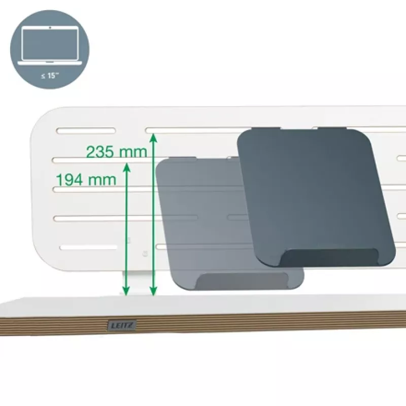 Leitz Ergo pegboard bureau-organizer met laptophouder, 80x25 cm