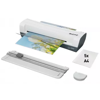 Leitz iLAM Home 4-in-1 A4 lamineerapparaat-set, 24 cm, hetelamineerapparaat, 300 mm/min, 0,4 mm, A4, 100 µm