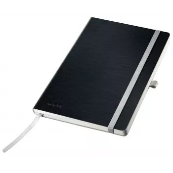 Leitz Style notitieboek A5 blanco met softcover, monochroom, zwart, A5, 80 vel, 100 g/m², softcover
