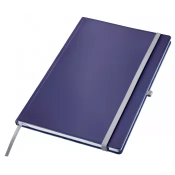 Leitz Style notitieboek A4 geruit met hardcover, monochroom, blauw, A4, 80 vel, 100 g/m², geruit papier