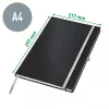 Leitz Style notitieboek A4 geruit met hardcover, monochroom, blauw, A4, 80 vel, 100 g/m², geruit papier