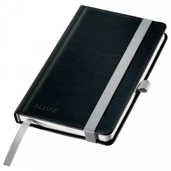 Leitz Style notitieboek A6 geruit met hardcover, monochroom, zwart, A6, 80 vel, 100 g/m², geruit papier