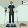 Leitz Ergo Active ergonomische antimoeheidsmat, rechthoekig, zwart, polyurethaan, bubble, China, 605 x 681 mm