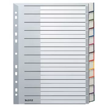 Leitz 12740000 blanco tabindex karton grijs, wit