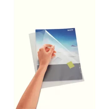 LEITZ insteekhoezen standaard, A4, PP, geribbeld, 0,13 mm, boven en zijkant open, documentecht (4000-00-03)