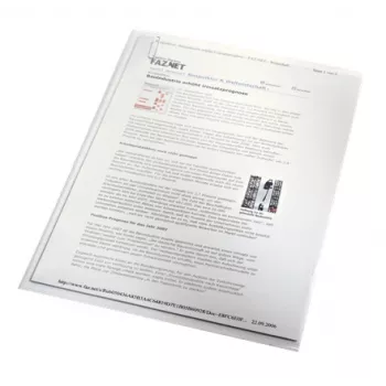 LEITZ insteekhoezen standaard, A4, PP, geribbeld, 0,13 mm, boven en zijkant open, documentecht (4000-00-03)