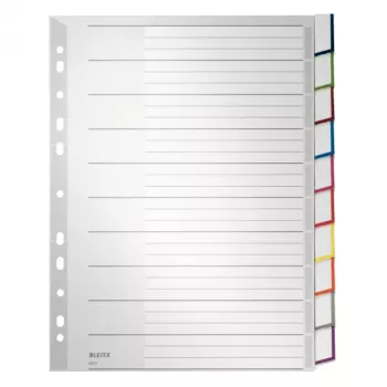 Leitz 43700000 blanco tabregister polypropyleen (PP) grijs