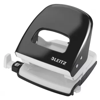 Leitz NeXXt perforator 5008, 2-voudig 30 vel, 30 vel, zwart, wit, metaal, 3 mm, A6, 107 mm