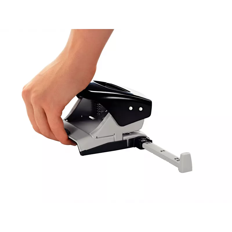 Leitz NeXXt perforator 5008, 2-voudig 30 vel, 30 vel, zwart, wit, metaal, 3 mm, A6, 107 mm