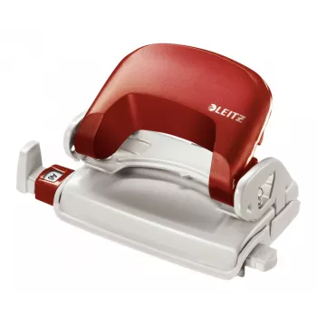 Leitz perforator 5058 NeXXt, 2-voudig 10 vel, 10 vel, rood, kunststof, 8 cm, 5,5 mm, A4