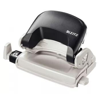 Leitz perforator 5058 NeXXt, 2-voudige perforatie 10 vel, 10 vel, zwart, kunststof, 8 cm, 5,5 mm, 5,5 mm