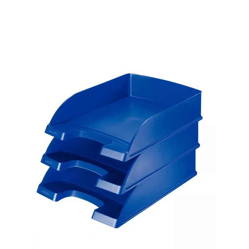 Leitz Plus briefbak, standaard, polystyreen, blauw, 255 mm, 357 mm, 70 mm, 280 g