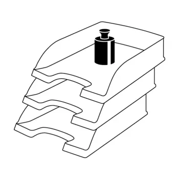 Leitz Plus briefbak, standaard, polystyreen, zwart, 255 mm, 357 mm, 70 mm, 280 g