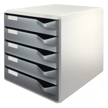 Leitz Post set, 5 laden, kunststof, grijs, 1 stuk, 3,65 kg, 285 x 355 x 290 mm