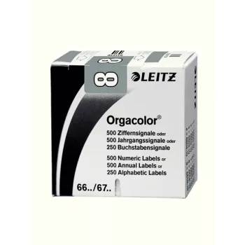 Leitz Orgacolor zelfklevend etiket afgeronde rechthoek grijs