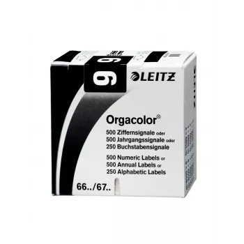 Leitz Orgacolor zelfklevend etiket afgeronde rechthoek zwart