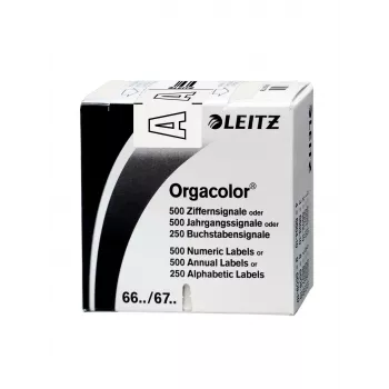 Leitz Orgacolor zelfklevend etiket afgeronde rechthoek wit