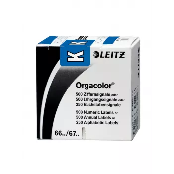 Leitz Orgacolor zelfklevend etiket afgeronde rechthoek blauw