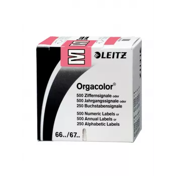 Leitz 66221000 zelfklevend etiket afgeronde rechthoek roze