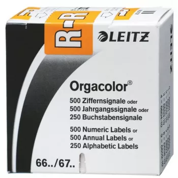Leitz Orgacolor zelfklevend etiket, afgeronde rechthoek, oranje