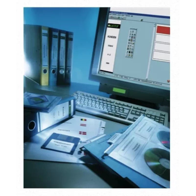 Leitz pc-bedrukbare ruglabels voor standaard archiefmappen
