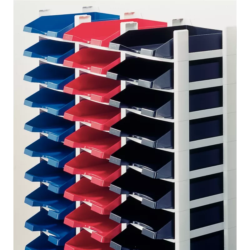 Leitz briefbak Rack Plus 3 vakken, kunststof, zwart, A4, A4, 3 laden, brief