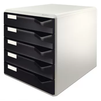 Leitz Post set, 5 laden, kunststof, zwart, grijs, 3,65 kg, 285 x 355 x 290 mm