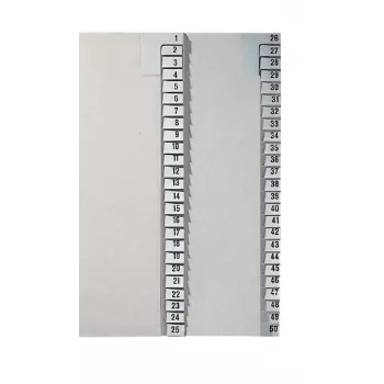 Leitz 13810085 tabregister numeriek tabregister papier grijs